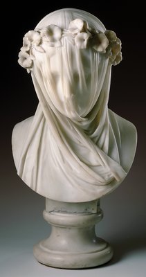 Raffaelo Monti Veiled Lady c. 1860 Marble